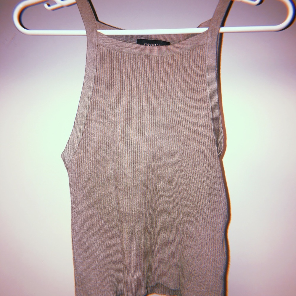 NWOT olive green crop top